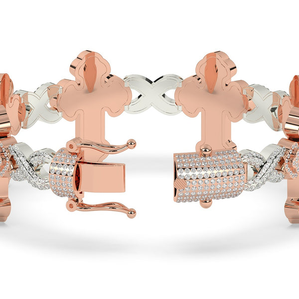 DIVINE CROSS DIAMOND LINK BRACELET