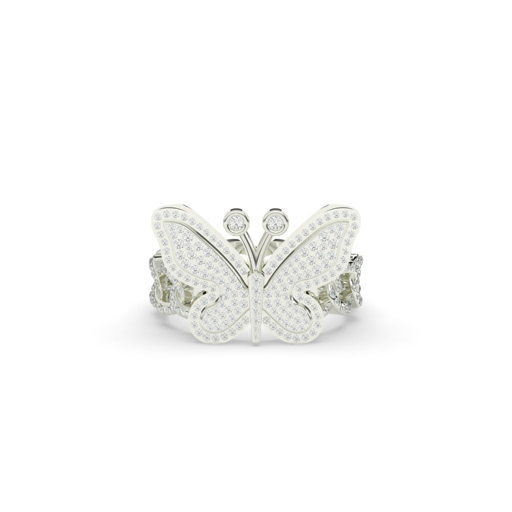 ROSE GOLD BUTTERFLY DIAMOND RING