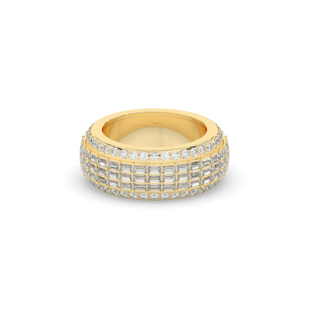 LUXURY MULTI-ROW STATEMENT RING