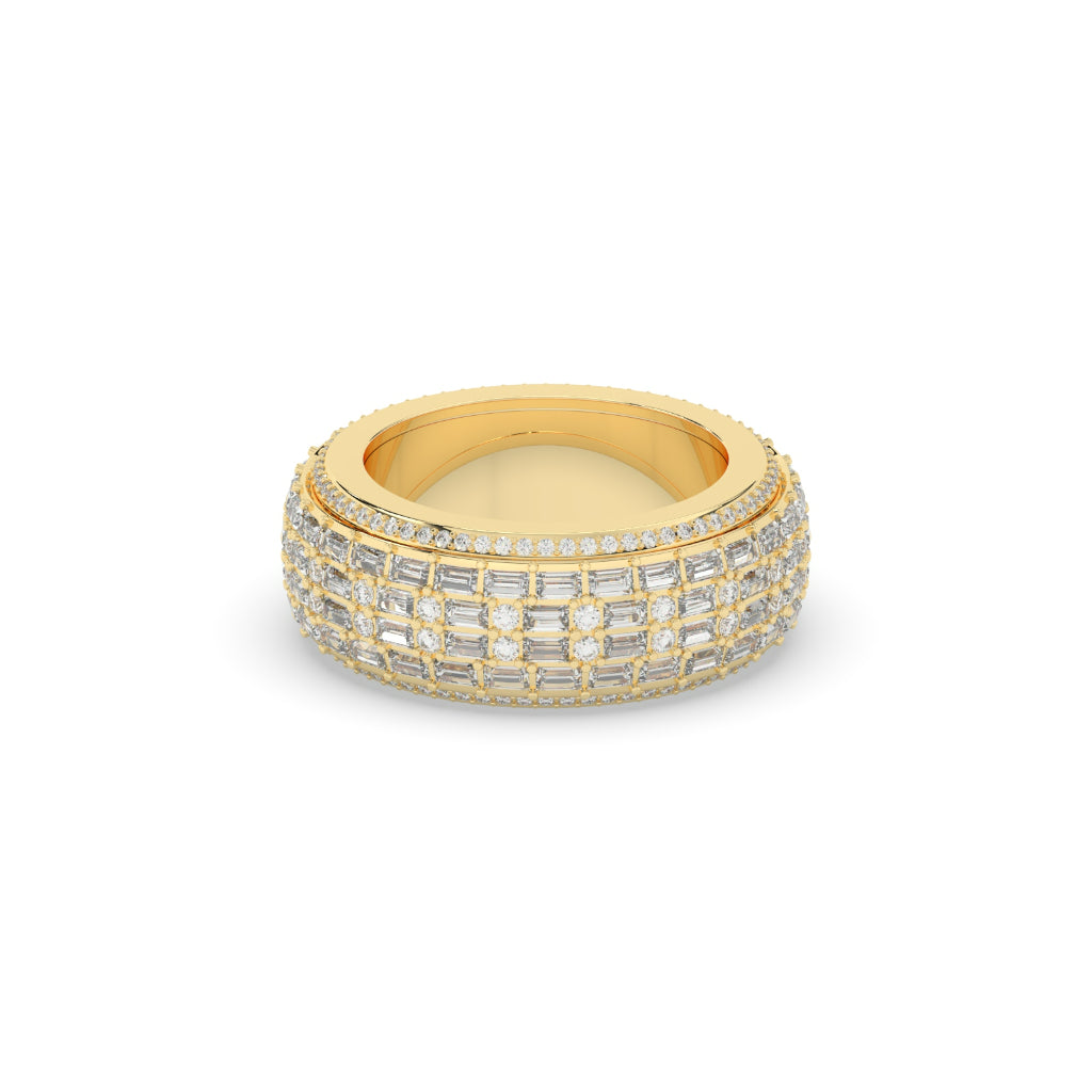 WIDE LUXURY DIAMOND POWER BAND
