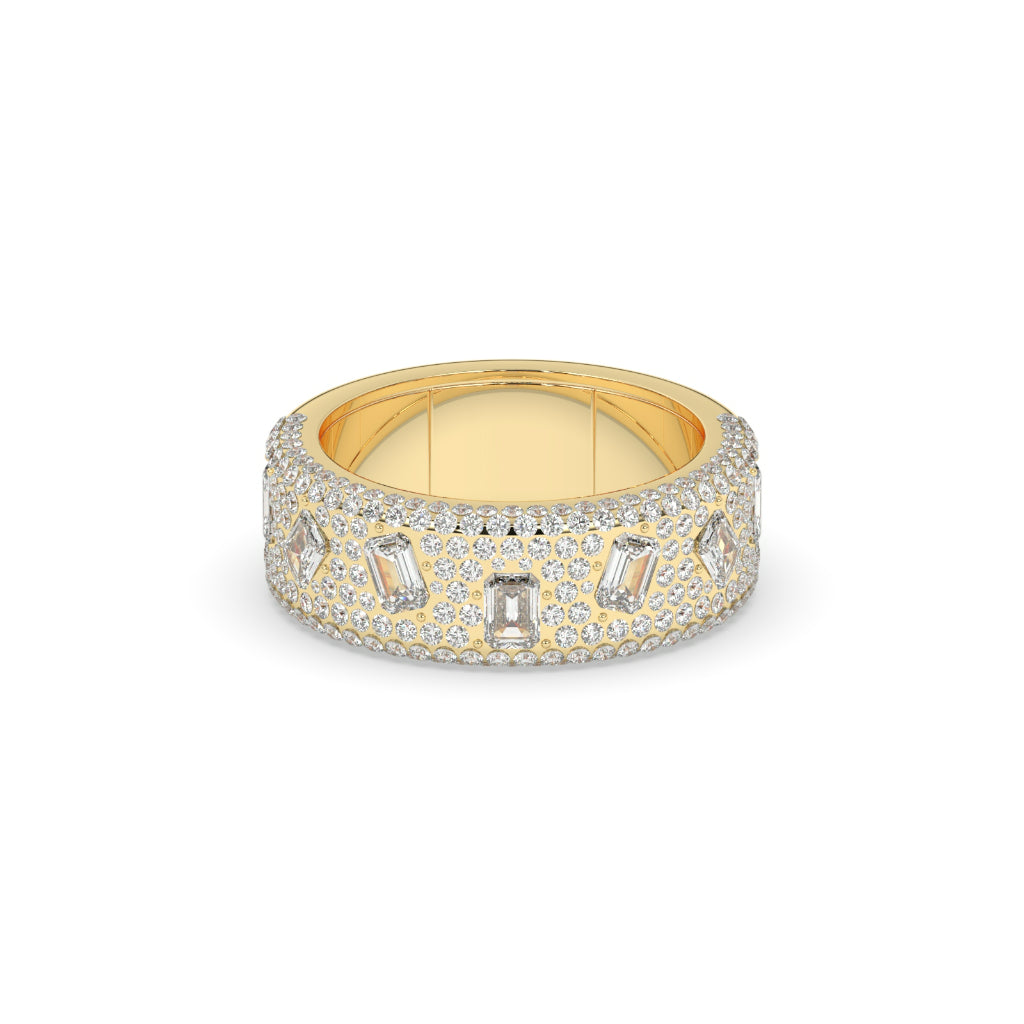 LUXURY GOLD DIAMOND STATEMENT BAND