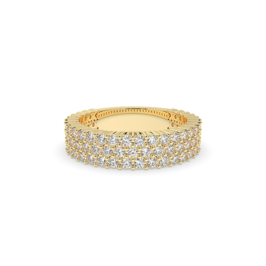 LUXURY GOLD PAVE ETERNITY BAND