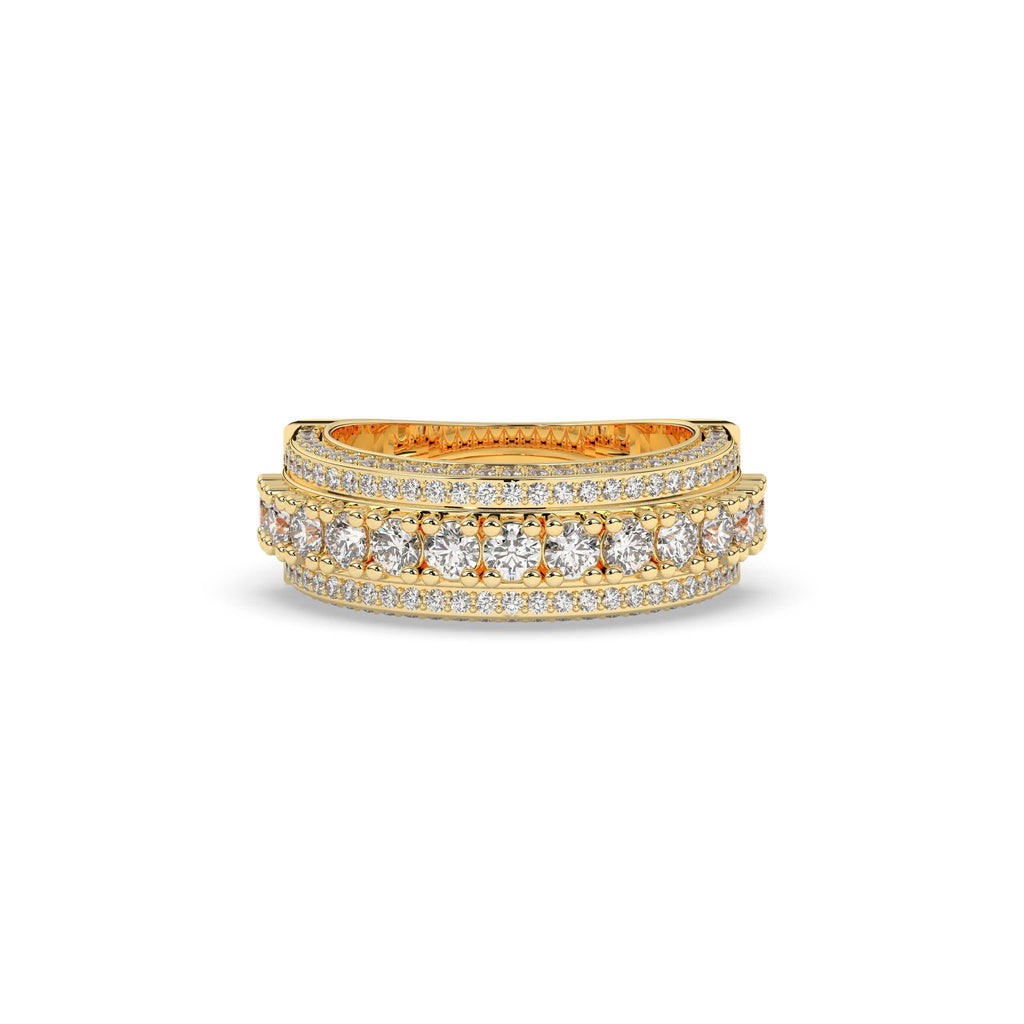 ELEGANT THREE LAYERED DIAMOND RING