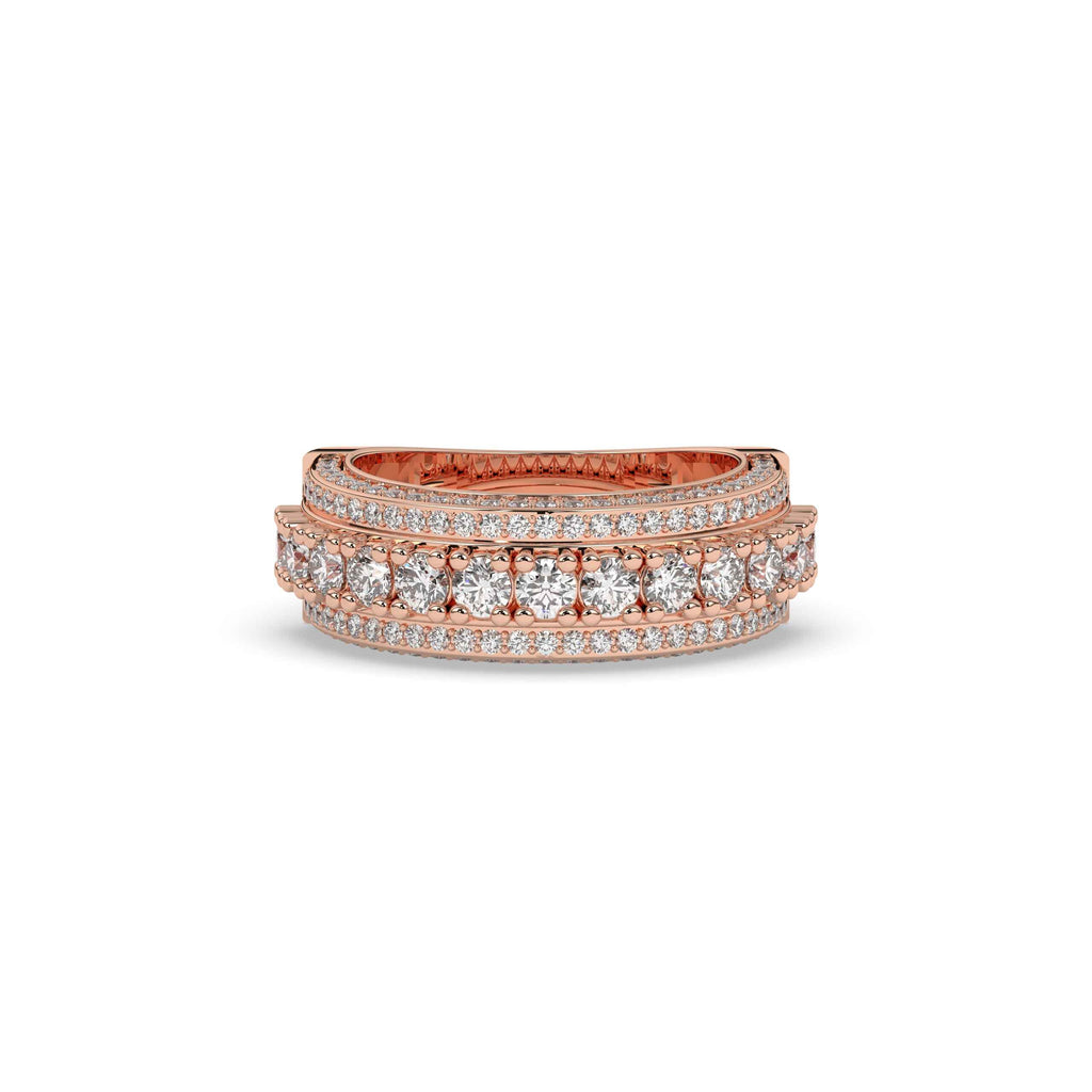 ELEGANT THREE LAYERED DIAMOND RING