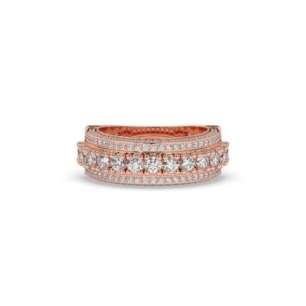 ELEGANT THREE LAYERED DIAMOND RING