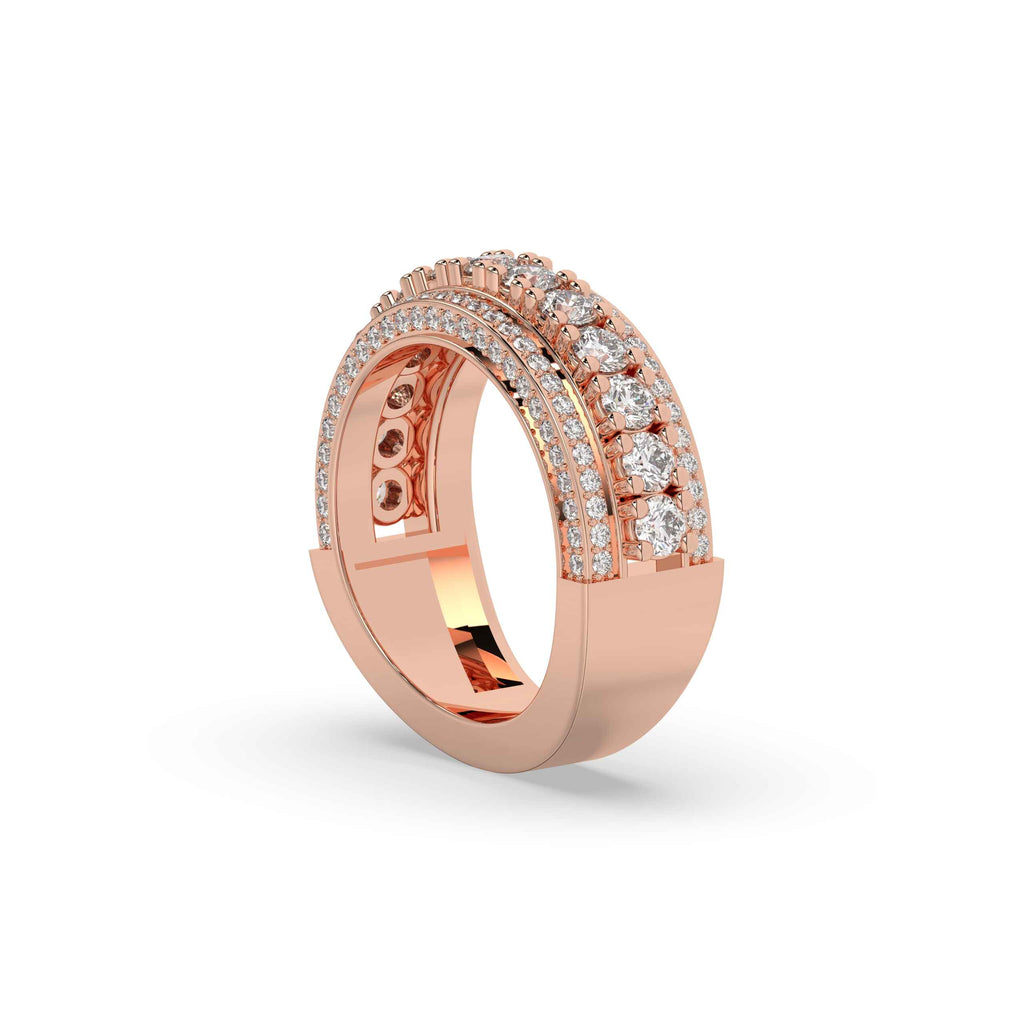 ELEGANT THREE LAYERED DIAMOND RING