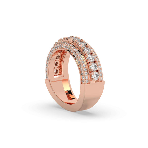 ELEGANT THREE LAYERED DIAMOND RING