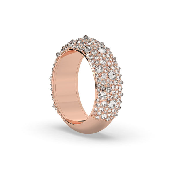 ROUND DIAMOND DOME GOLD RING