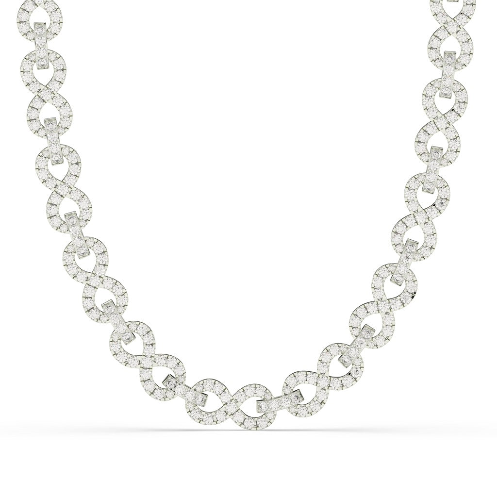 DIAMOND INFINITY LINK GOLD NECKLACE