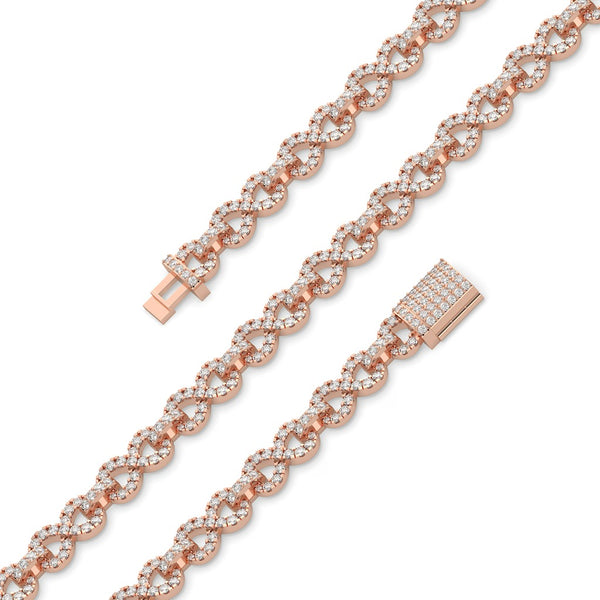 DIAMOND INFINITY LINK GOLD NECKLACE