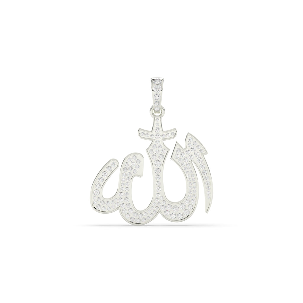 GOLD ALLAH DIAMOND SCRIPT PENDANT