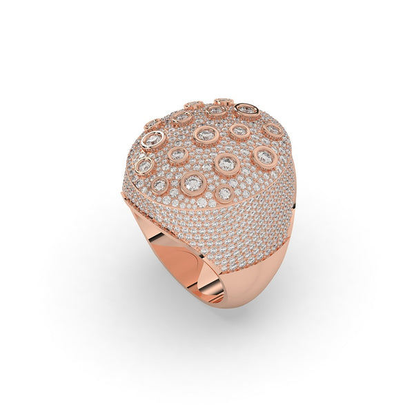 LUNAR GOLD DIAMOND STATEMENT RING