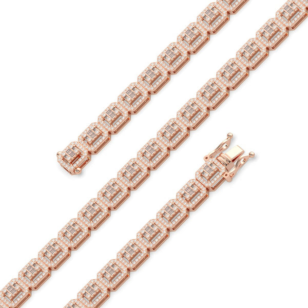 REGAL SQUARE CUT DIAMOND NECKLACE