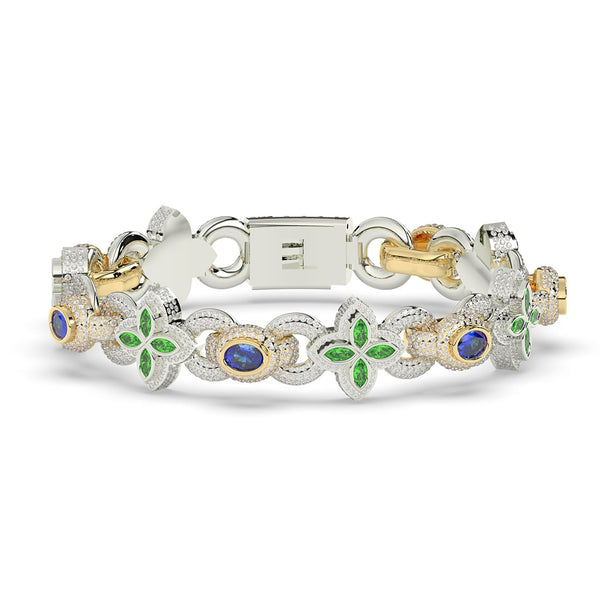 OVAL, MARQUISE AND ROUND DIAMOND ICED OUT HIP HOP BRACELET