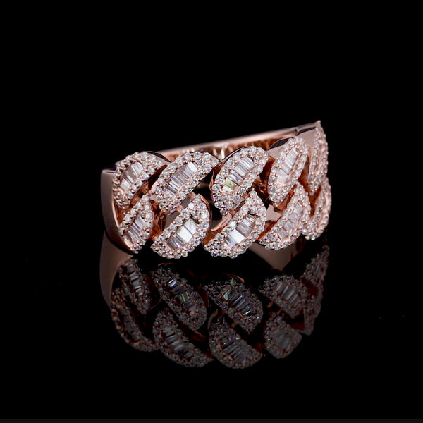 legacy ice cuban baguette hip hop ring