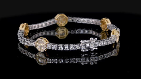 legacy ice tennis bracelet with iced out octagons