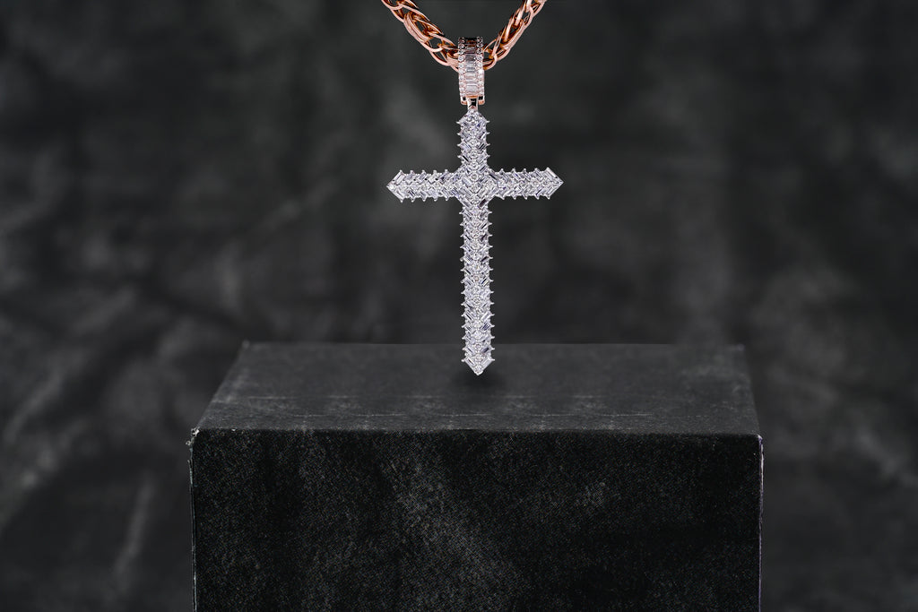 shop jagged edge cross pendant