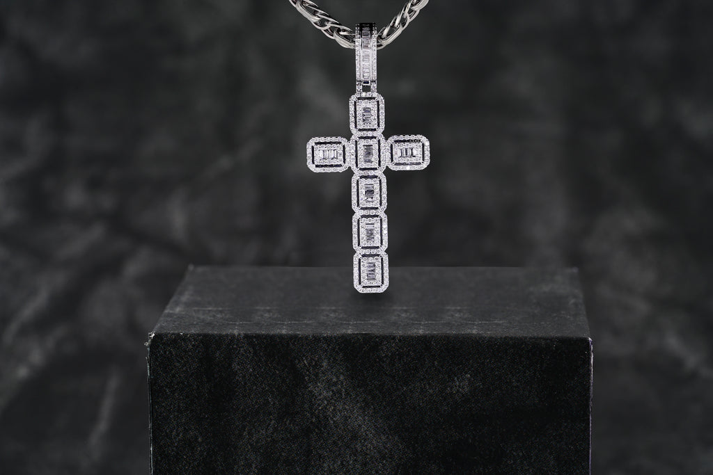 shop baguettes block cross pendant