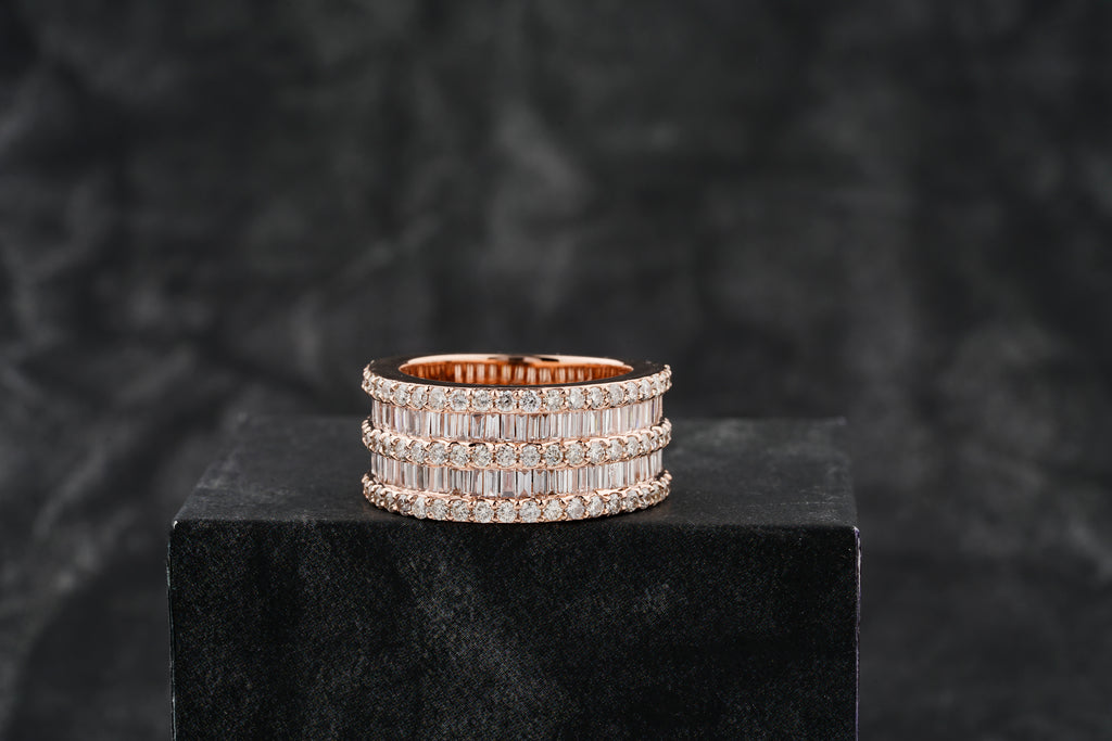 shop double row baguette ring