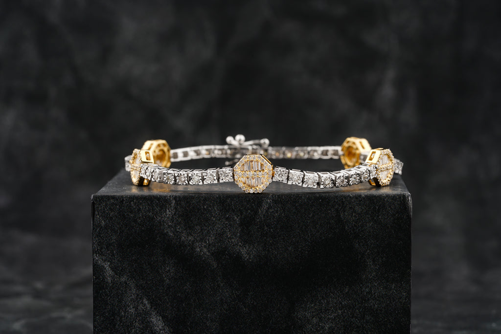 shop tennis bracelet with iced out octagons