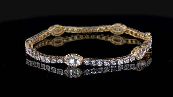 legacy ice tennis bracelet with iced out ovals